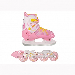 Коньки-ролики BlackAqua AS-410 2в1, цвет фуксия, размер 35-38 (Black Aqua, 7530RT) Коньки-ролики BlackAqua AS-410 2в1, цвет фуксия, размер 35-38 (Black Aqua, 7530RT)